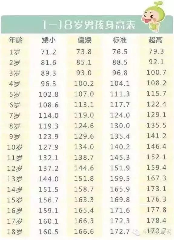 關(guān)于1至18歲男生的標準身高表及其影響因素，揭秘成長密碼，揭秘男孩標準身高表與成長影響因素